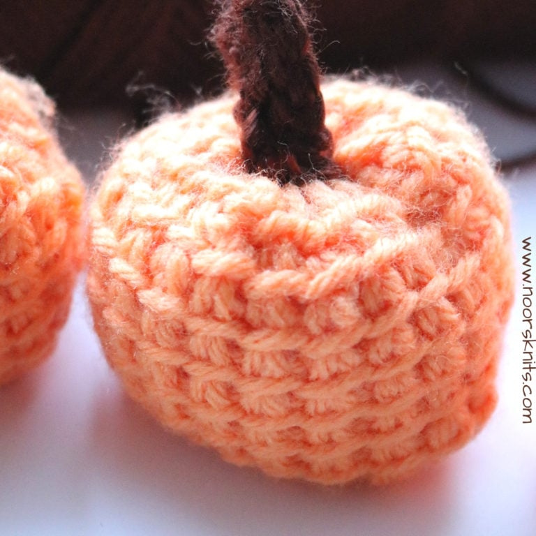 Crochet Pumpkin with a  Tunisian Crochet Twist