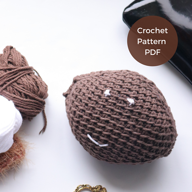 Easy Crochet Football Pattern – Tunisian Football Stuffie