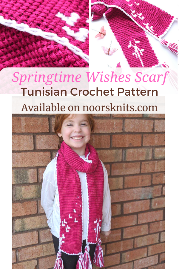 Are you looking for a spring crochet scarf pattern? You are in the right place! This Springtime Wishes Scarf design is inspired by a childhood memory.