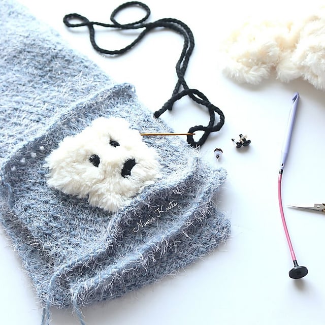 Crochet Animal Scarf Pattern Polar Pup Scarf