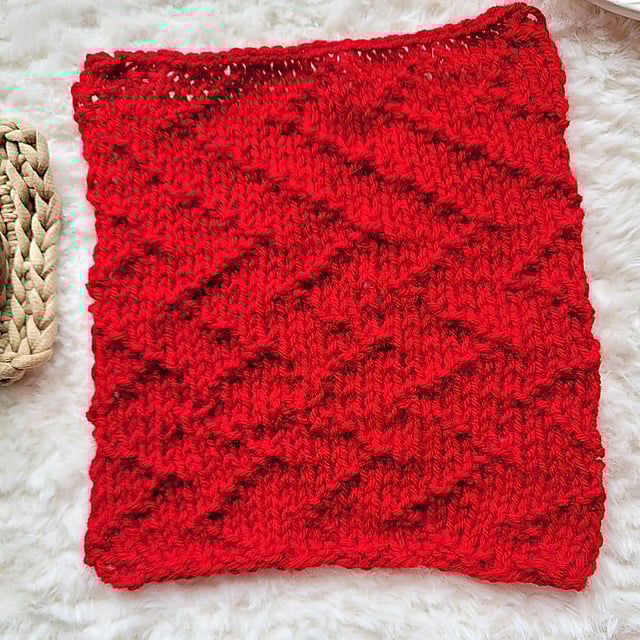 Free Knitted Square Patterns Zig Zag Seed Square