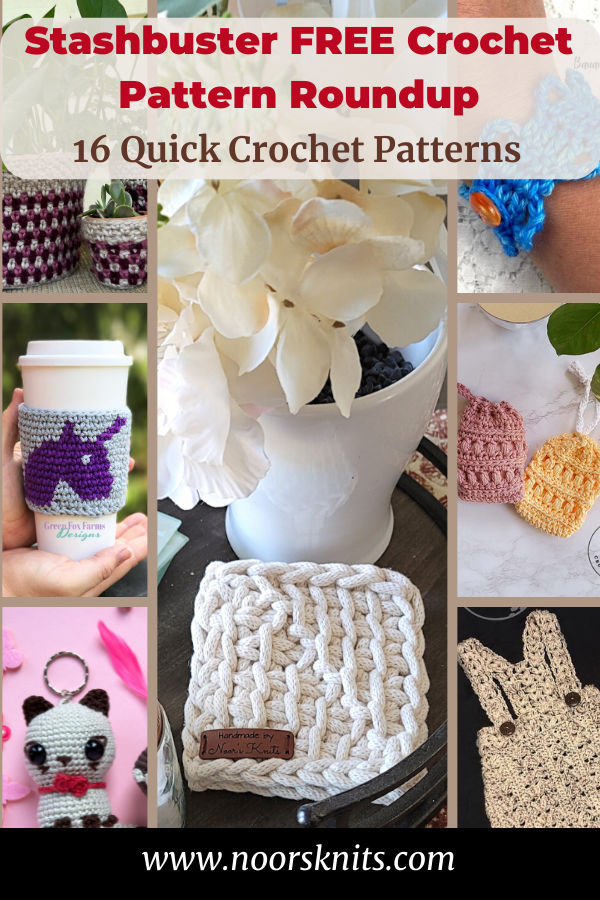 Stash buster crochet patterns are a great way to use up your leftover yarn! Check out this round-up of quick FREE crochet patterns!