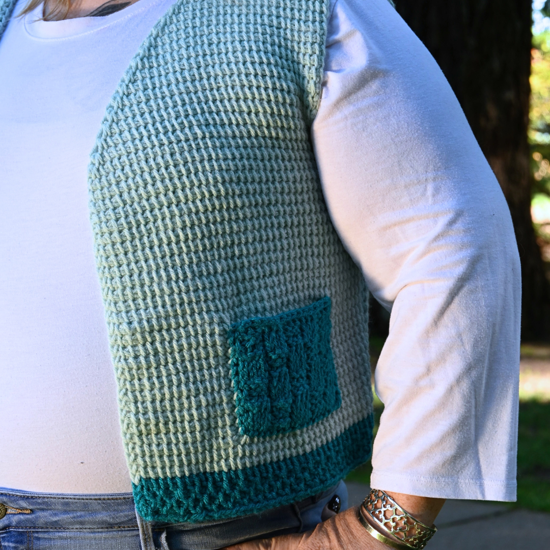 Womens crochet vest pattern Spring Blooms Vest