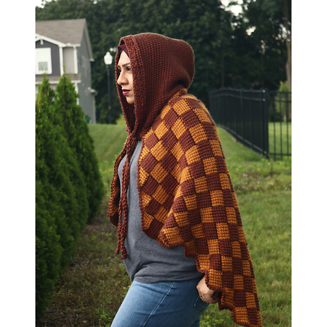 Crochet Cape Pattern Free Autumn Diamonds Cape