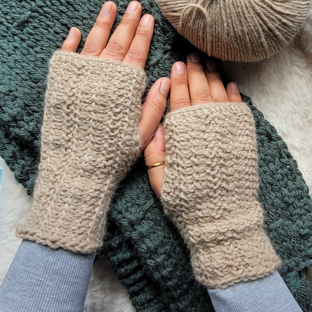 Crochet Fingerless Mitts Pattern Free Tunisian Mirage Mitts