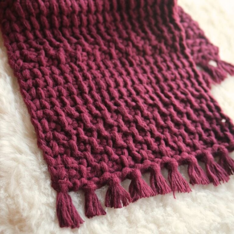 Chunky Tunisian crochet scarf pattern Velveteen Scarf