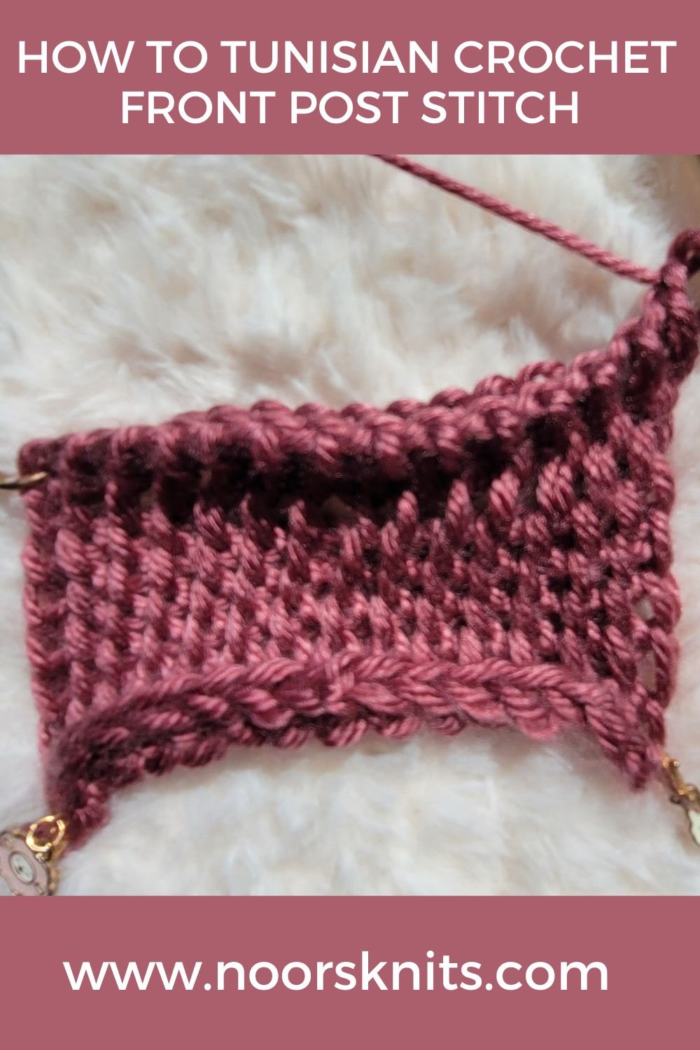 Tunisian crochet stitches tutorial Front Post Tunisian crochet