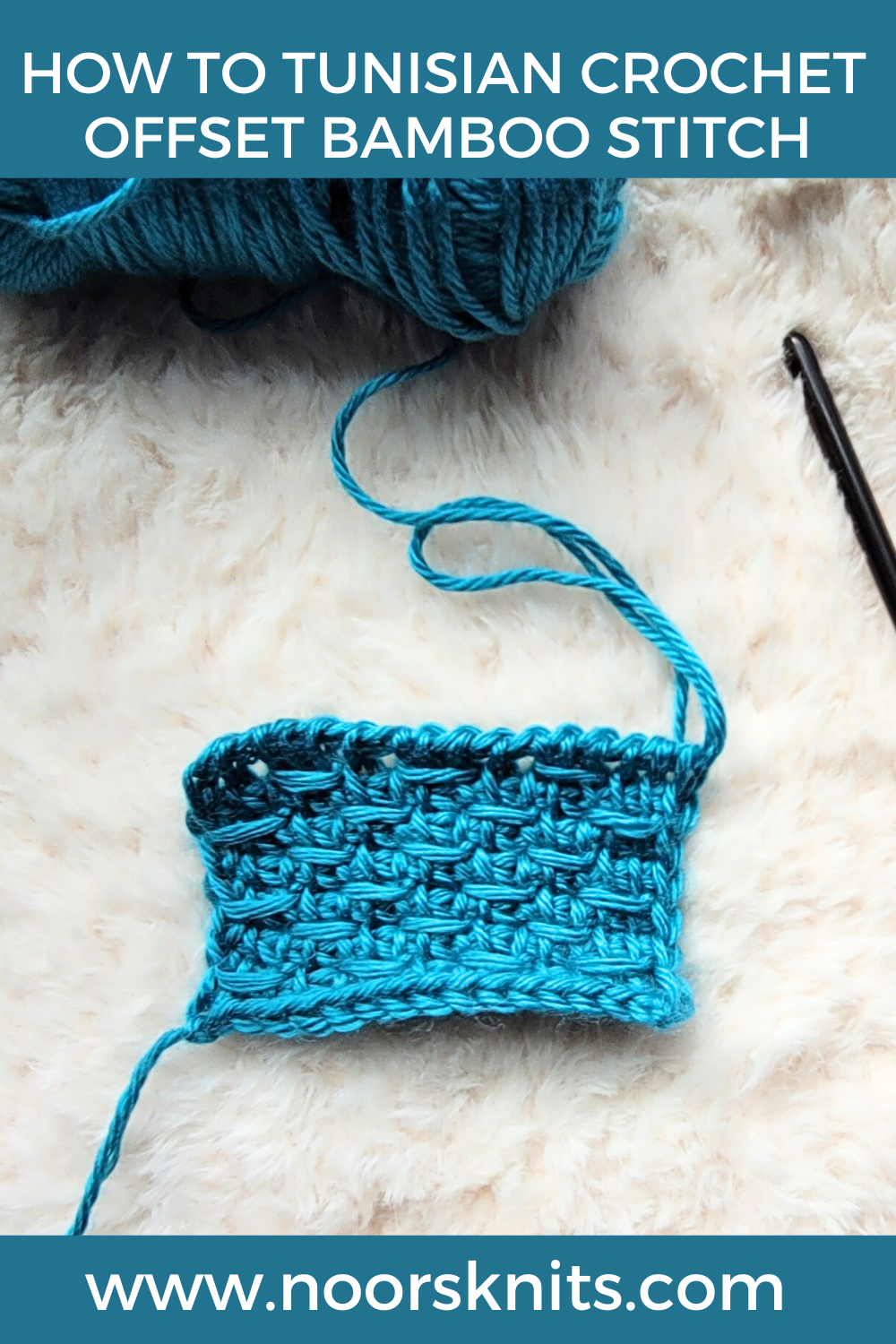 Tunisian crochet stitches patterns offset Bamboo Stitch
