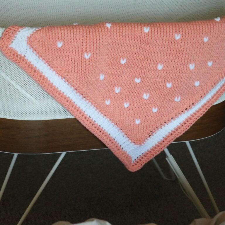 Newborn Crochet Blanket Little Sweet Hearts Baby Blanket
