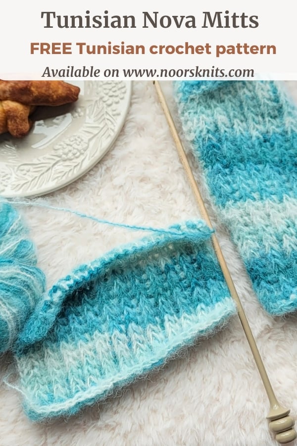 Check out this free fingerless gloves crochet pattern featuring a fun knit-like crochet one row Tunisian crochet stitch pattern.